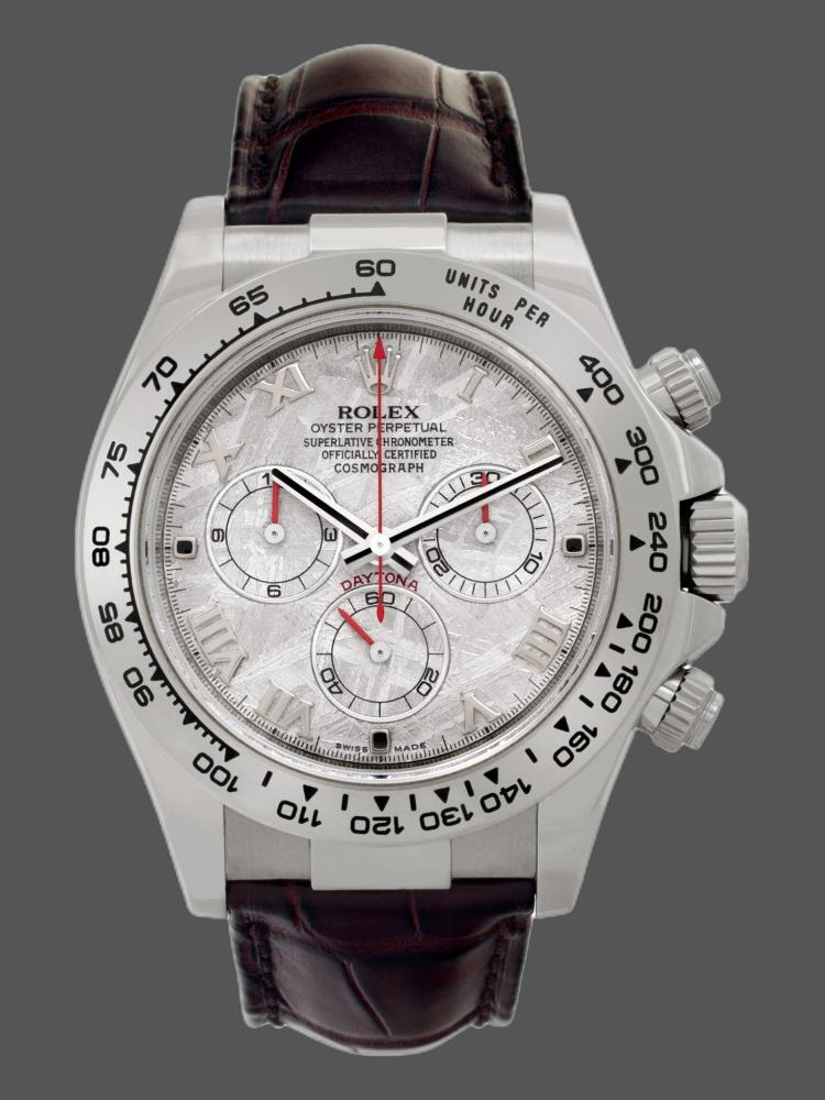 Rolex Daytona 116519 Brown Leather strap Meteorite Dial 40mm Mens Replica Watch