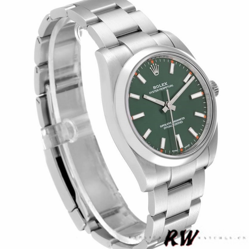 Rolex Oyster Perpetual Air-King 114200 Olive Green Index Dial 34mm Unisex Replica watch