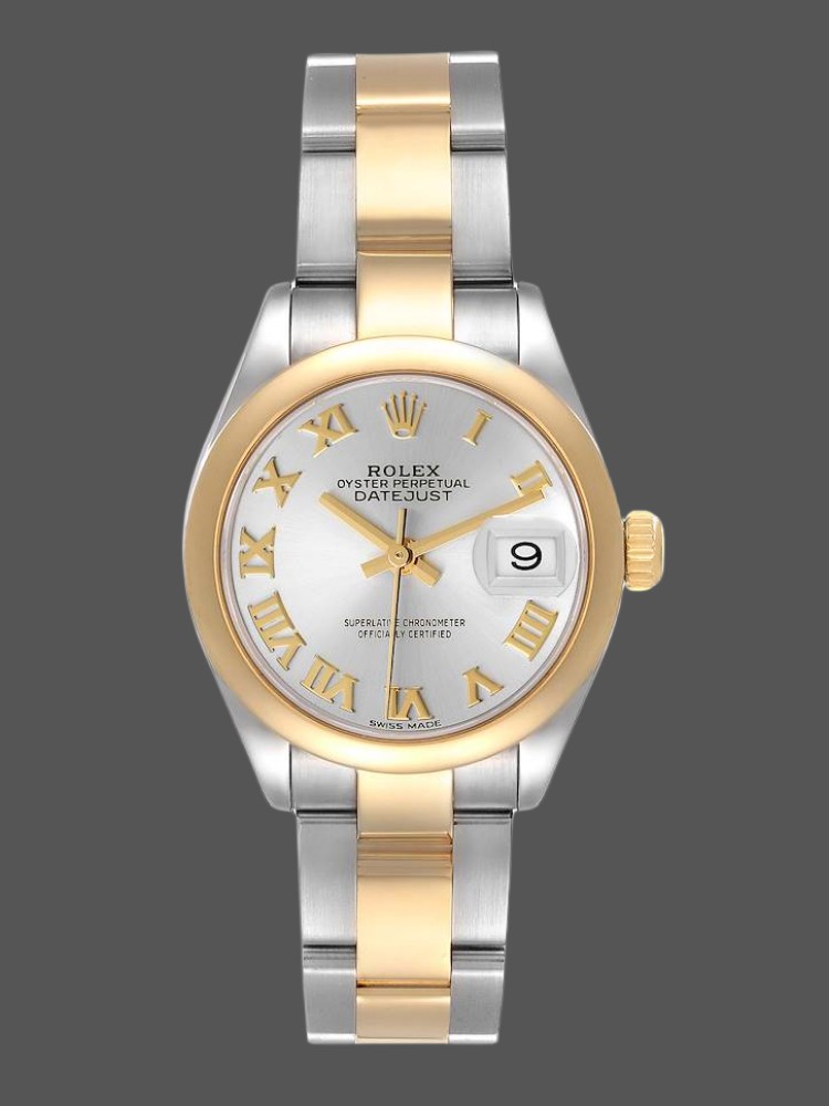 Rolex Datejust 279163 Silver Roman Dial Domed Bezel 28mm Lady Replica Watch