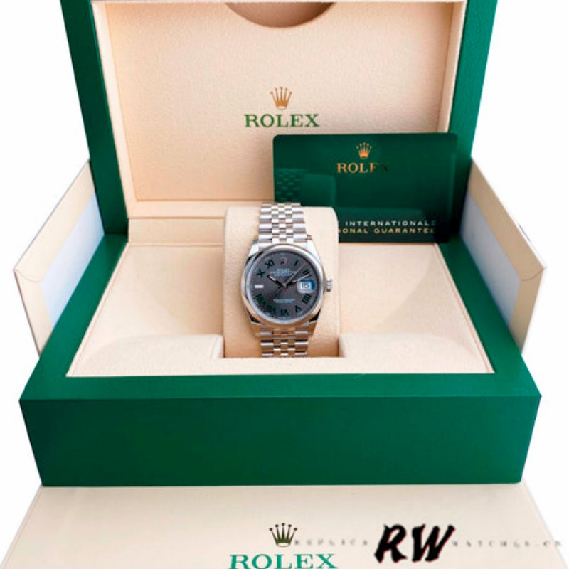 Rolex Datejust m126200 0017 Grey Wimbledon dial Stainless Steel 36MM Unisex Replica Watch