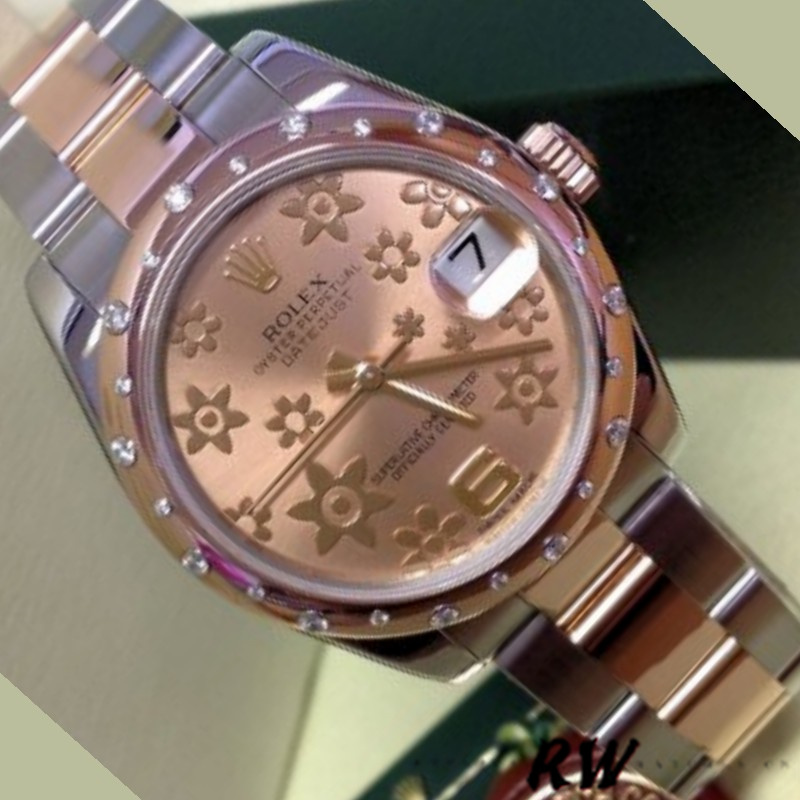 Rolex Datejust 178341 Everose Gold Pink Floral Dial 31MM Lady Replica Watch