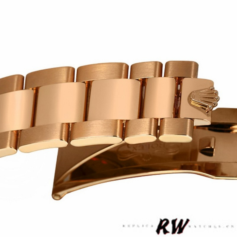 Rolex Day-Date 118205 Rose Gold Pink Jubilee Diamond Dial 36mm Unisex Replica Watch