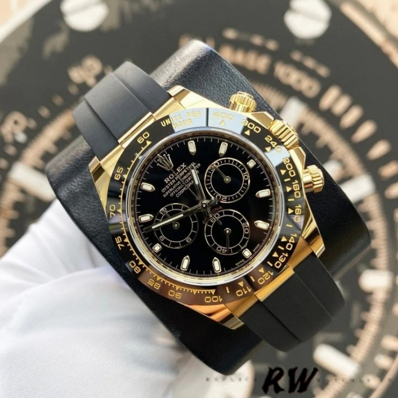 Rolex Daytona 116518LN Black Dial Yellow Gold 40mm Mens Replica Watch
