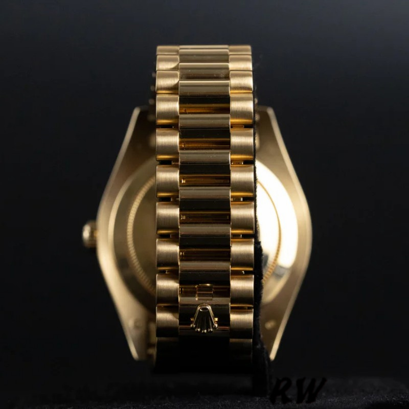 Rolex Day-Date 218238 Champagne Ruby Dial Yellow Gold 41MM Mens Replica Watch