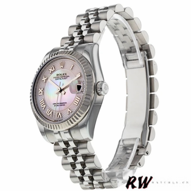 Rolex Datejust 179174 Decorated Mother Of Pearl Dial Fluted Bezel 26MM Lady Replica Watch