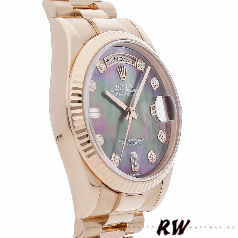 Rolex Day-Date 118235 Mother of pearl diamond dial 36mm Unisex Replica Watch