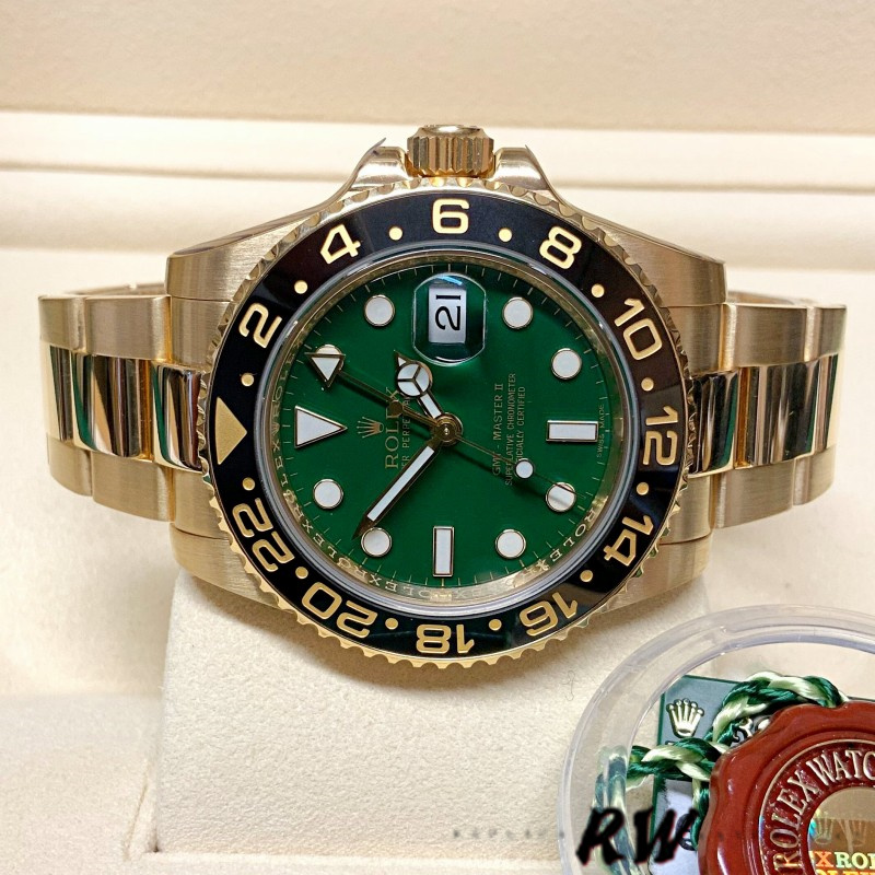 Rolex GMT Master II 116718LN Oyster Bracelet Green Dial 40mm Mens Replica Watch