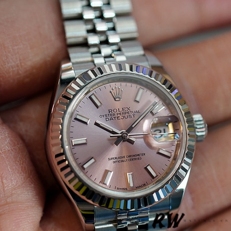 Rolex Datejust 279174 Stainless Steel Pink Index Dial 28mm Lady Replica Watch