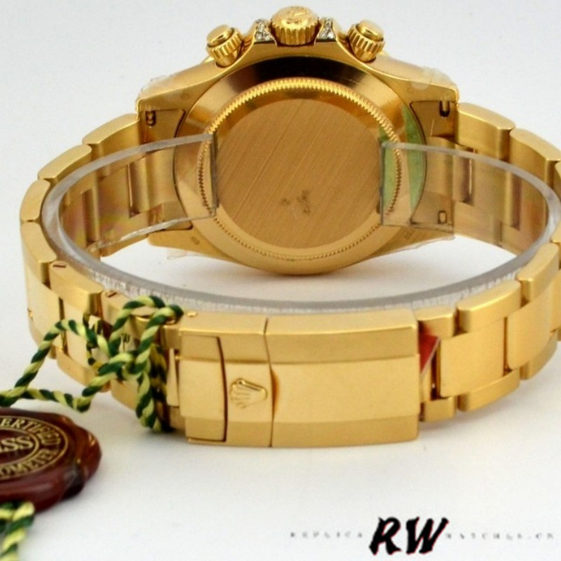 Rolex Daytona 116528 Rainbow Bezel Black Diamond Dial 40mm Mens Replica Watch