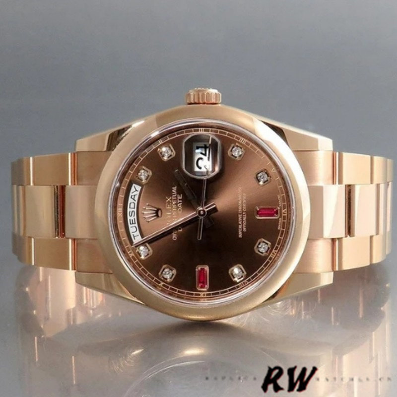 Rolex Day-Date 118205 Chocolate Brown Dial 36mm Unisex Replica Watch