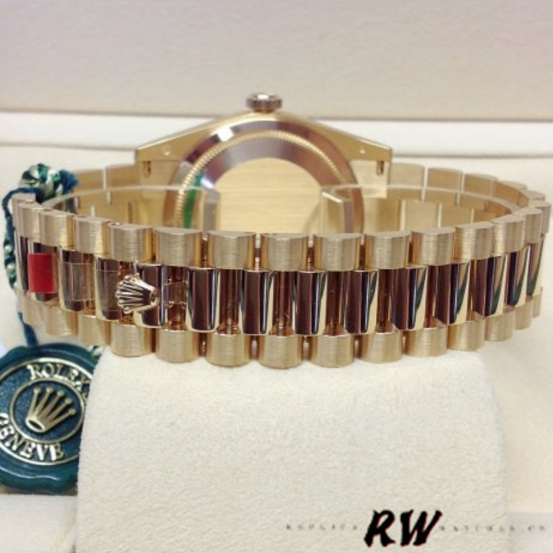 Rolex Day-Date 118238 Silver dial Fluted Bezel 36mm Unisex Replica Watch