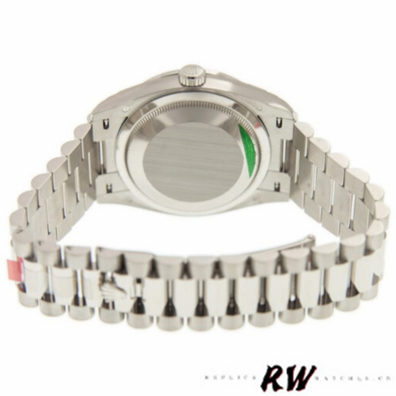 Rolex Day-Date 128349RBR Silver Index Dial Diamond Bezel 36MM Unisex Replica Watch