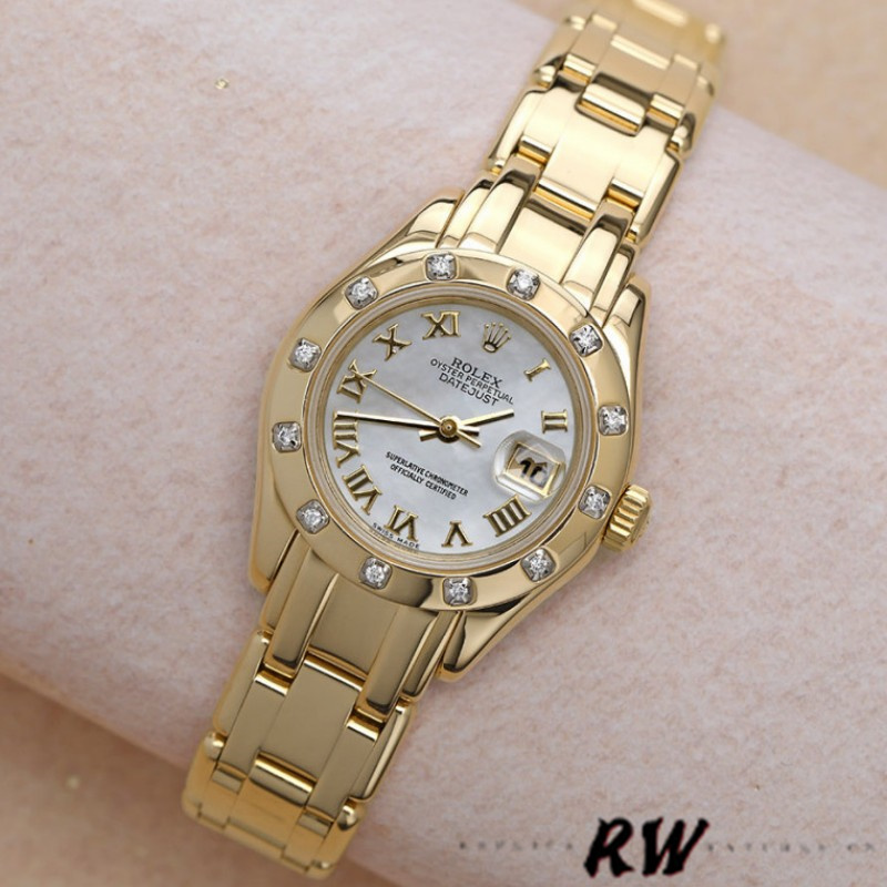 Rolex Pearlmaster 80318 White MOP Dial 29MM Lady Replica Watch