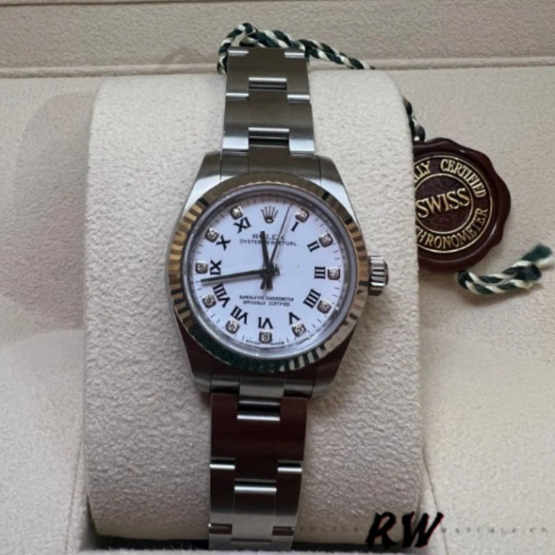 Rolex Oyster Perpetual 176234 White Roman Dial 26mm Lady Replica Watch