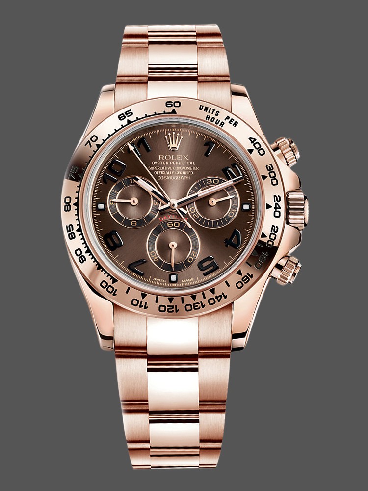 Rolex Daytona m116505 Everose Gold Brown Dial 40MM Mens Replica Watch