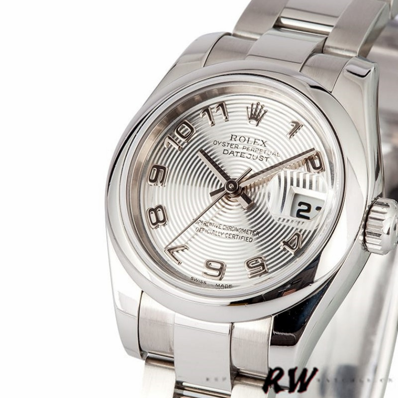 Rolex Datejust 179160 Concentric Circle Silver Dial 26MM Lady Replica Watch