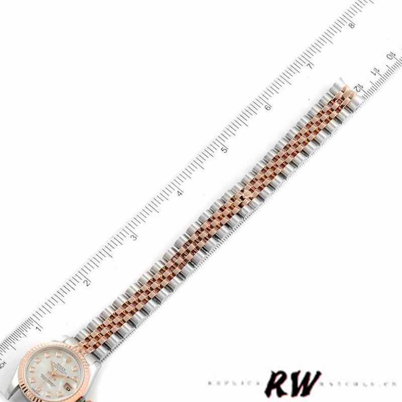 Rolex Datejust 179171 White MOP Diamond Dial Fluted Bezel 26MM Lady Replica Watch