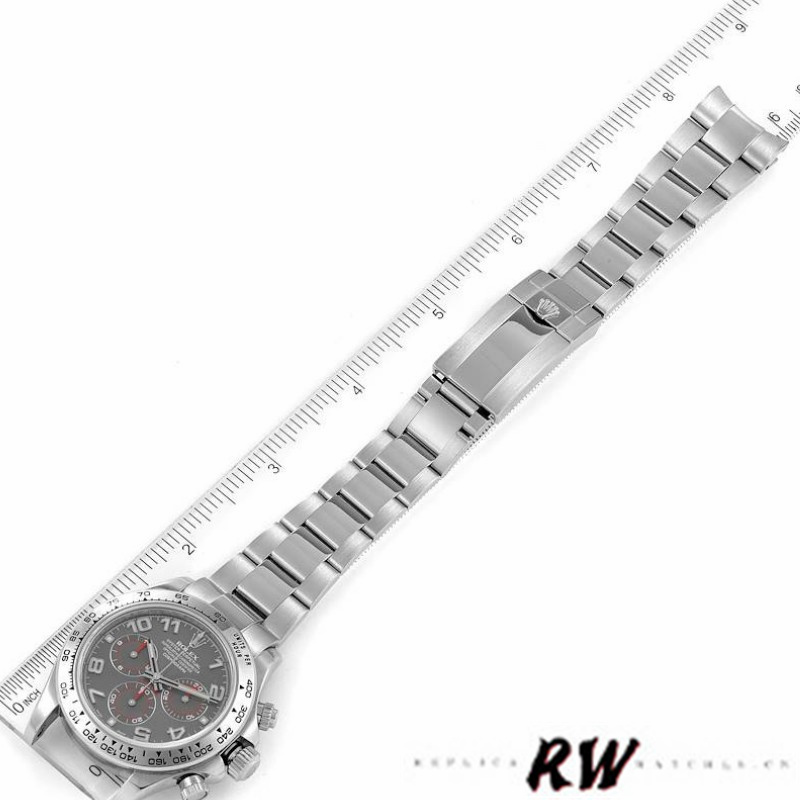 Rolex Cosmograph Daytona 116509 Gray Arabic Dial White Gold 40MM Mens Replica Watch