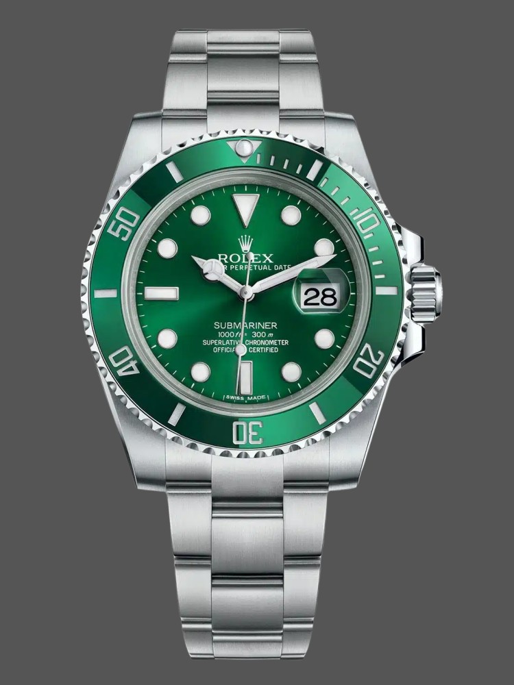 Rolex Submariner Date 116610LV Stainless Steel Oyster 40MM Green Dial Mens Replica Watch