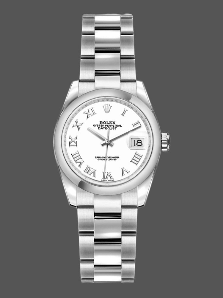 Rolex Datejust 179160 Oyster Bracelet White Roman Dial 26MM Lady Replica Watch