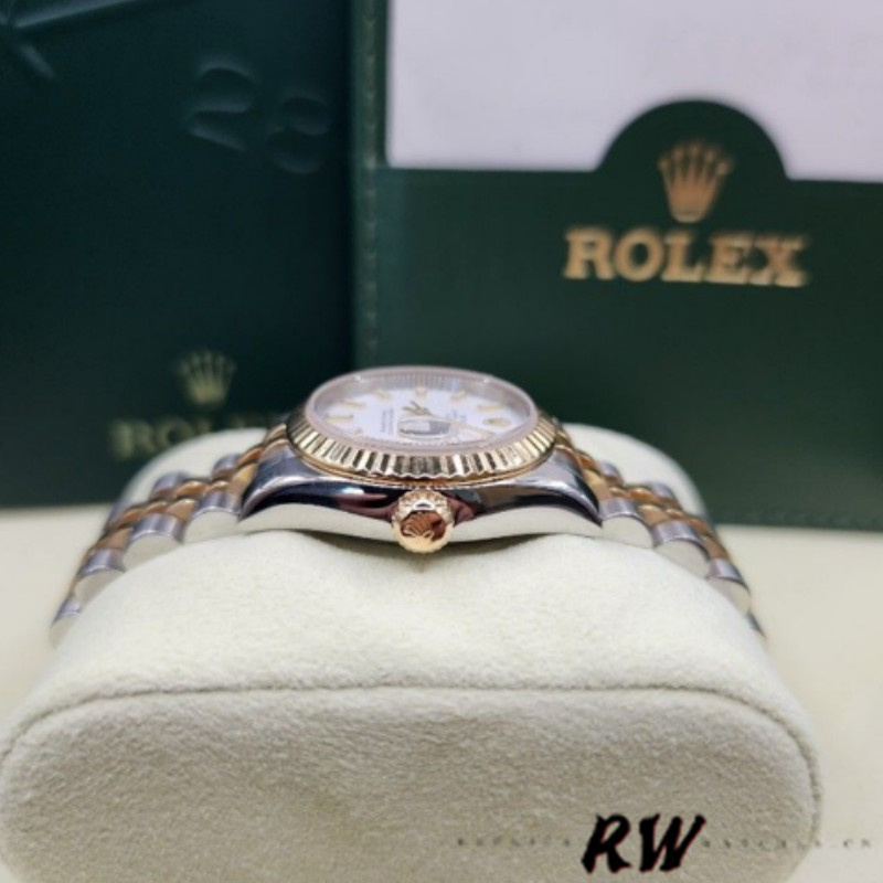 Rolex Datejust 179173 White Index Dial Fluted Bezel 26MM Lady Replica Watch