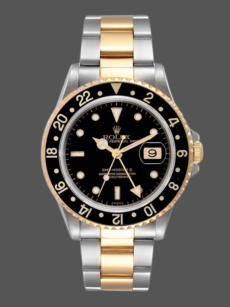 Rolex GMT-Master II 16713LN Steel Yellow Gold Black Dial 40MM Mens Replica Watch
