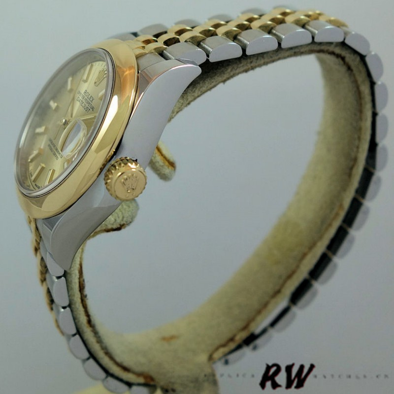 Rolex Datejust 279163 Champagne Index Dial Domed Bezel 28mm Lady Replica Watch