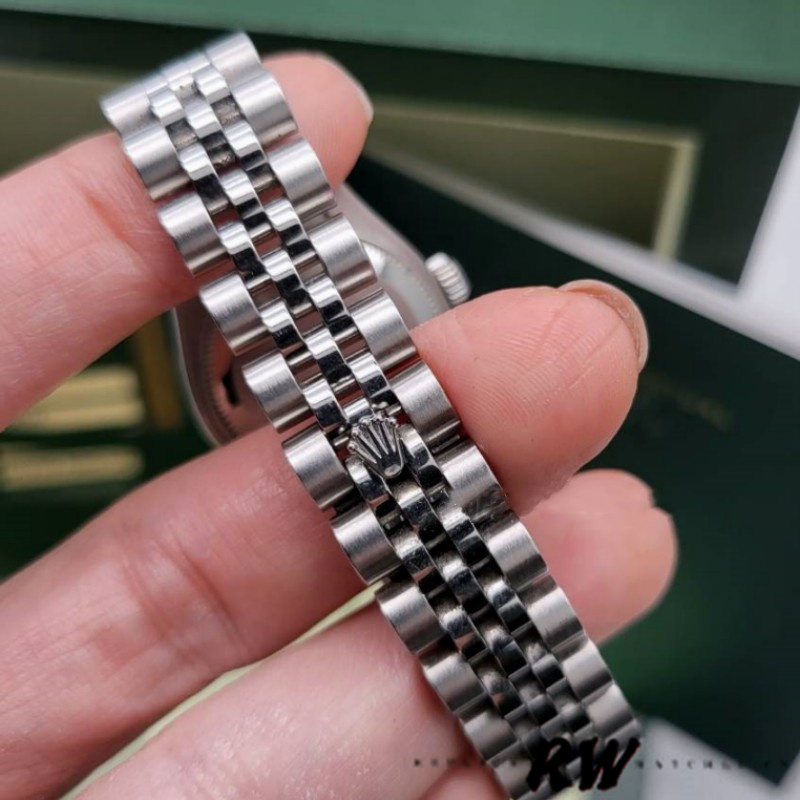 Rolex Datejust 179174 Jubilee Black Diamond Dial Fluted Bezel 26MM Lady Replica Watch