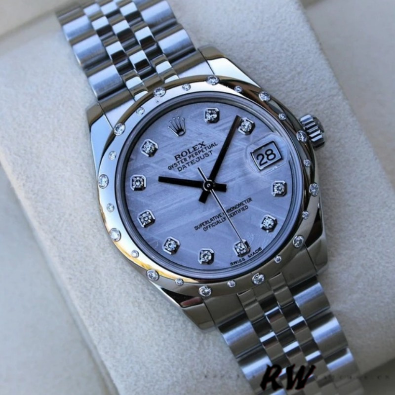 Rolex Datejust 178344 Meteorite Grey Dial 31MM Lady Replica Watch