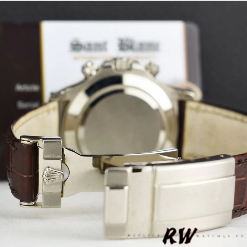 Rolex Daytona 116519 Panda Dial Chocolate Leather Strap 40mm Mens Replica Watch