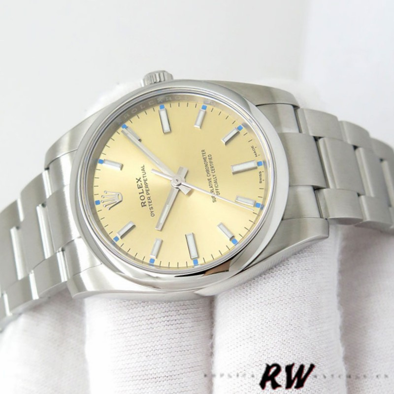 Rolex Oyster Perpetual 114200 White Grape Index Dial 34mm Unisex Replica watch