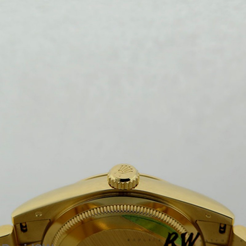 Rolex Day-Date 118208 Yellow Gold Meteorite Grey Diamond Dial 36mm Unisex Replica Watch