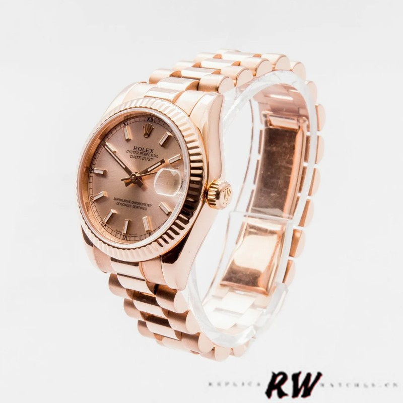 Rolex Datejust 178275 Rose Gold Pink Index Dial 31mm Lady Replica Watch