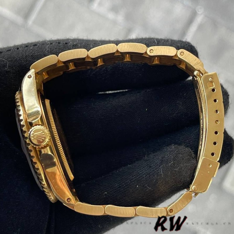 Rolex Submariner 16618 Yellow Gold Champagne Dial 40mm Mens Replica Watch