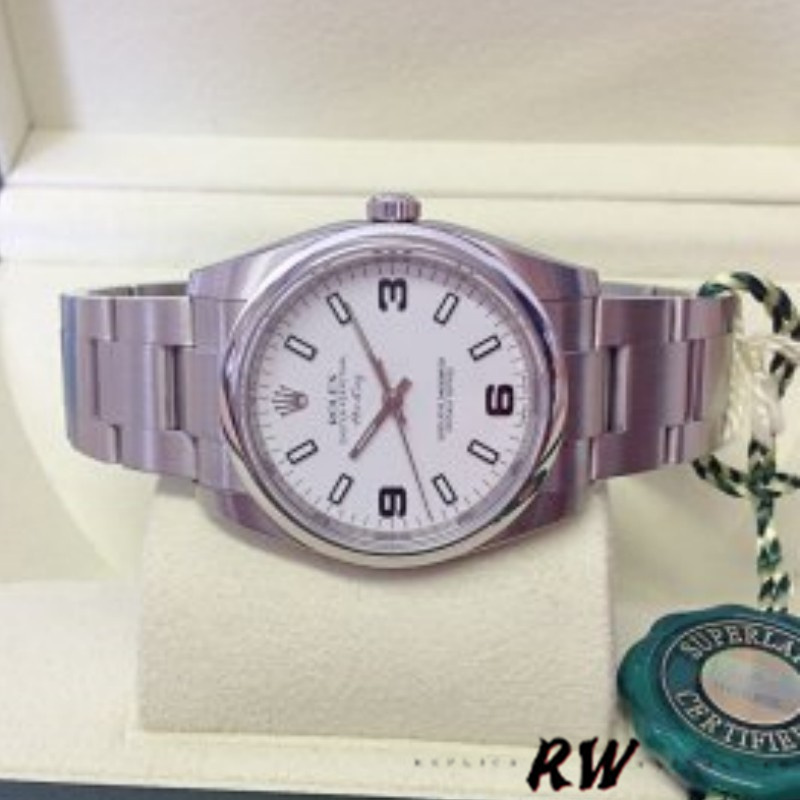 Rolex Oyster Perpetual Air-King 114200 White Dial 34mm Automatic Unisex replica watch
