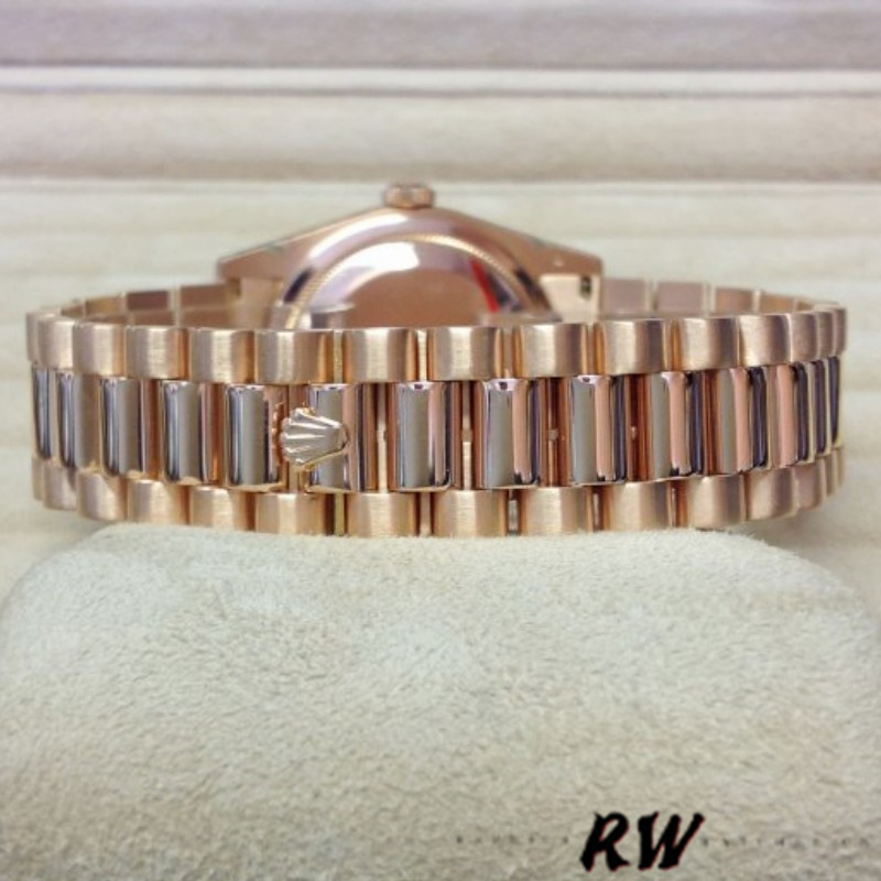 Rolex Day-Date 118235 Pink Roman Numeral dial 36mm Lady Replica Watch