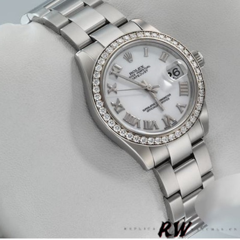 Rolex Datejust 178384 White Roman Numeral Dial 31MM Lady Replica Watch