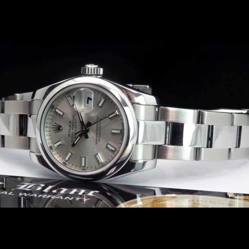 Rolex Datejust 179160 Domed Bezel Silver Index Dial 26MM Lady Replica Watch