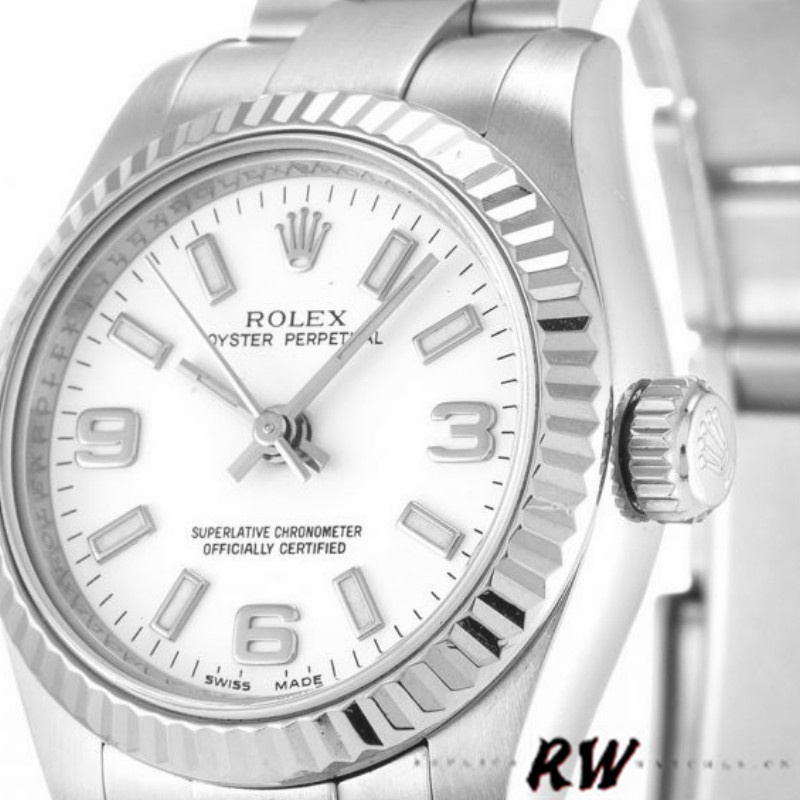 Rolex Oyster Perpetual 176234 White Roman Dial 26mm Lady Replica Watch