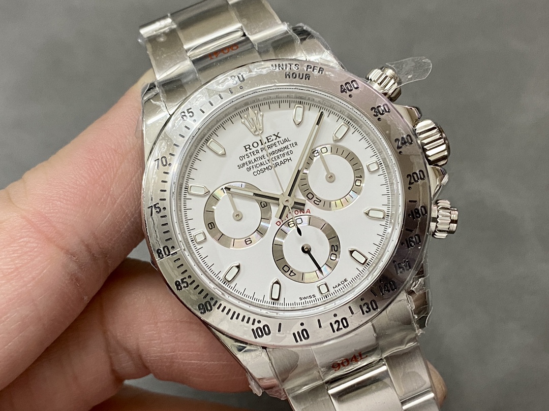 Rolex Daytona 116520 Stainless Steel Case White Dial 40MM Mens Replica Watch