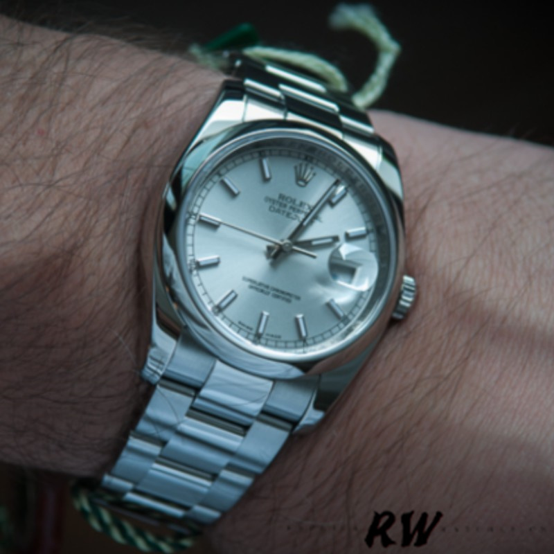 Rolex Day-Date 118209 White Gold Oyster Bracelet White Dial 36mm Unisex Replica Watch