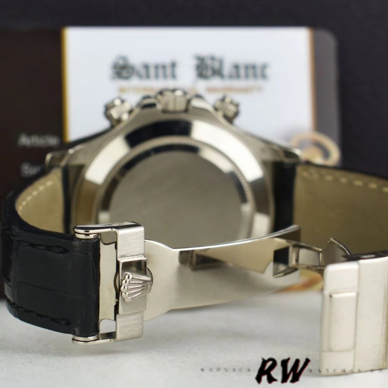 Rolex Daytona 116519 Panda Dial Black Leather Strap 40mm Mens Replica Watch