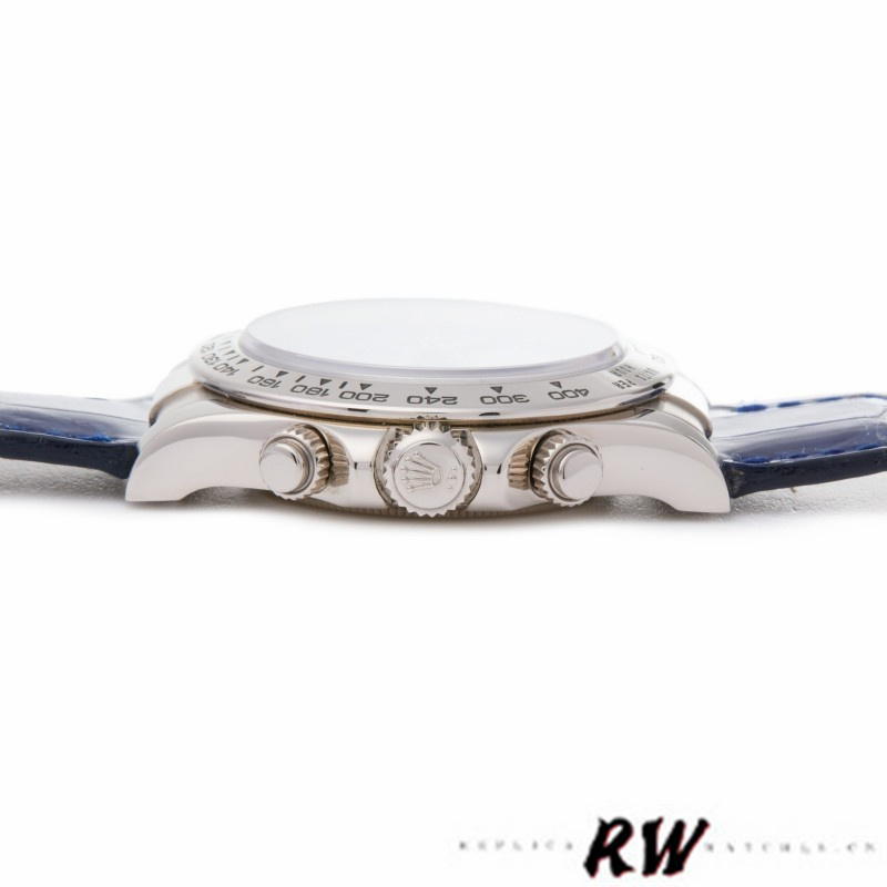 Rolex Daytona 116519 Sodalite Arabic Dial Blue Alligator Leather 40mm Mens Replica Watch