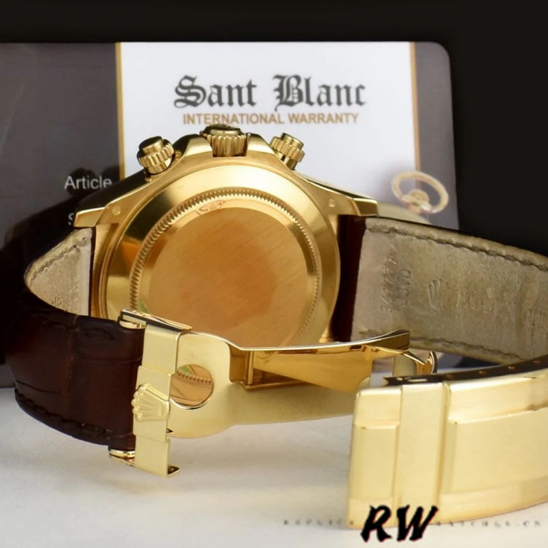 Rolex Daytona 116518 Yellow Gold Automatic White Dial 40mm Mens Replica Watch