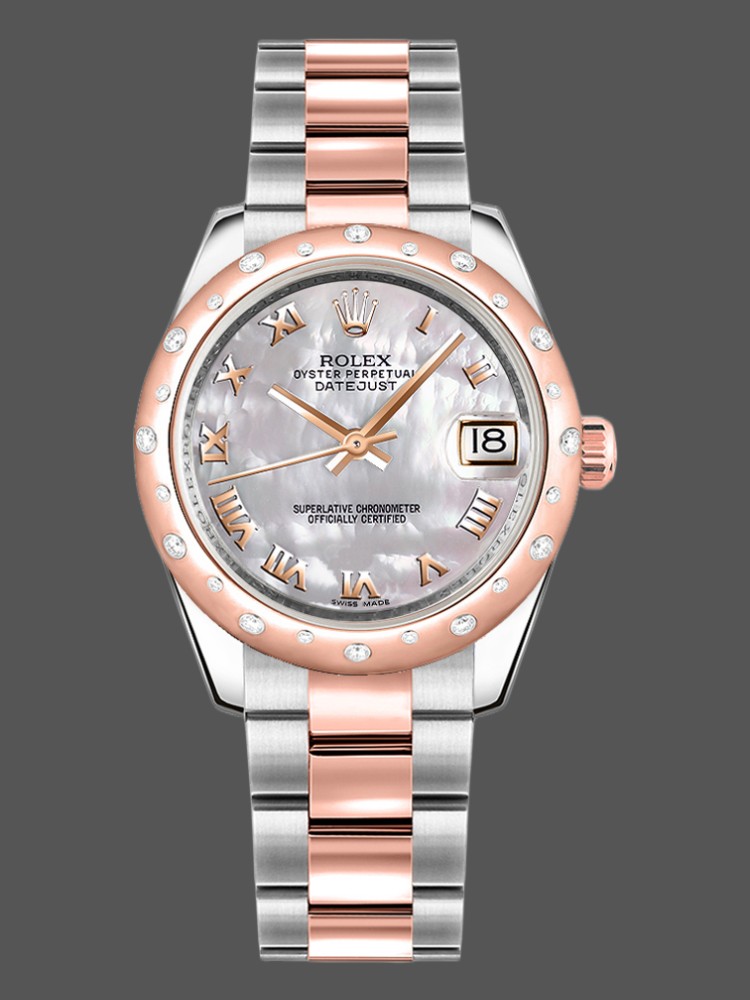 Rolex Datejust 178341 White Mother of Pearl Dial 31MM Lady Replica Watch