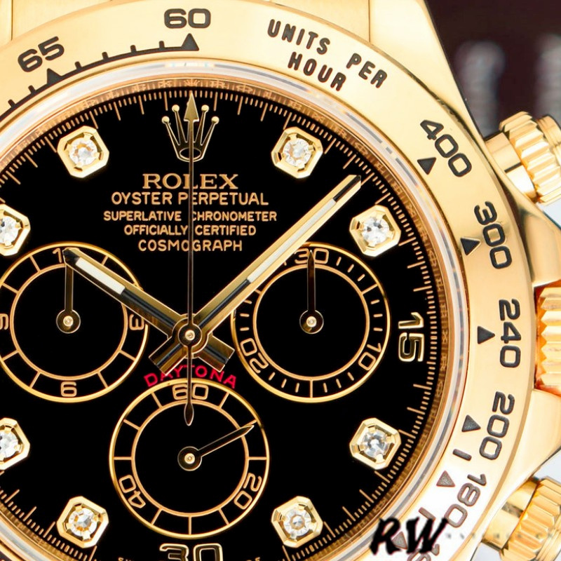 Rolex Cosmograph Daytona 116518 Black Dial 40mm Mens Replica Watch