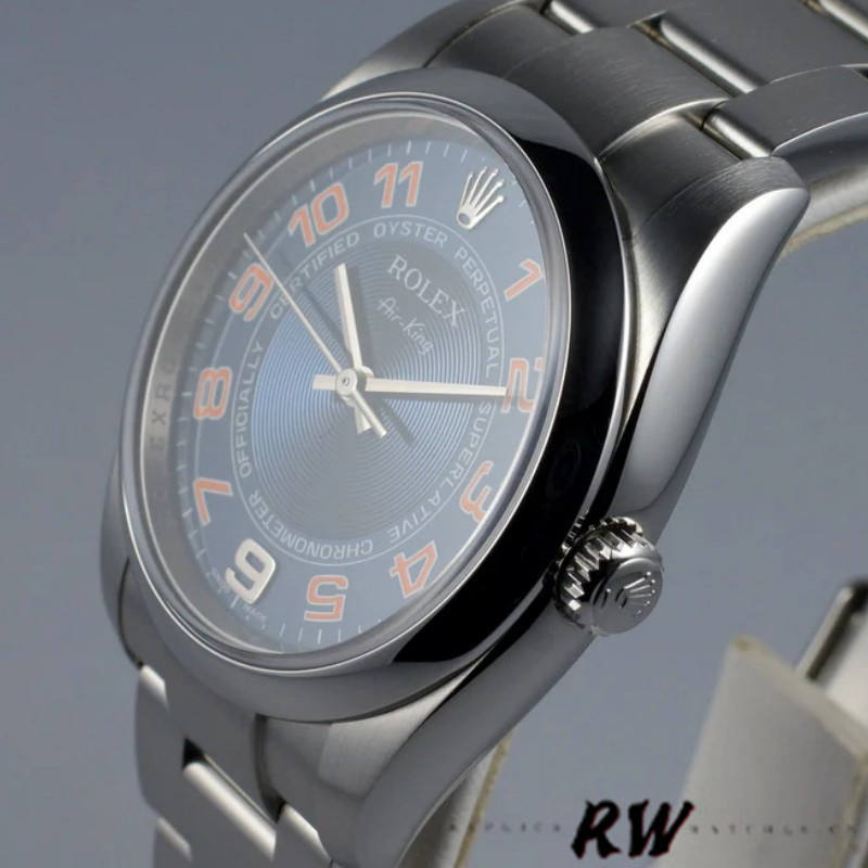 Rolex Oyster Perpetual Air-King 114200 Concentric Blue Dial 34mm Unisex Replica watch