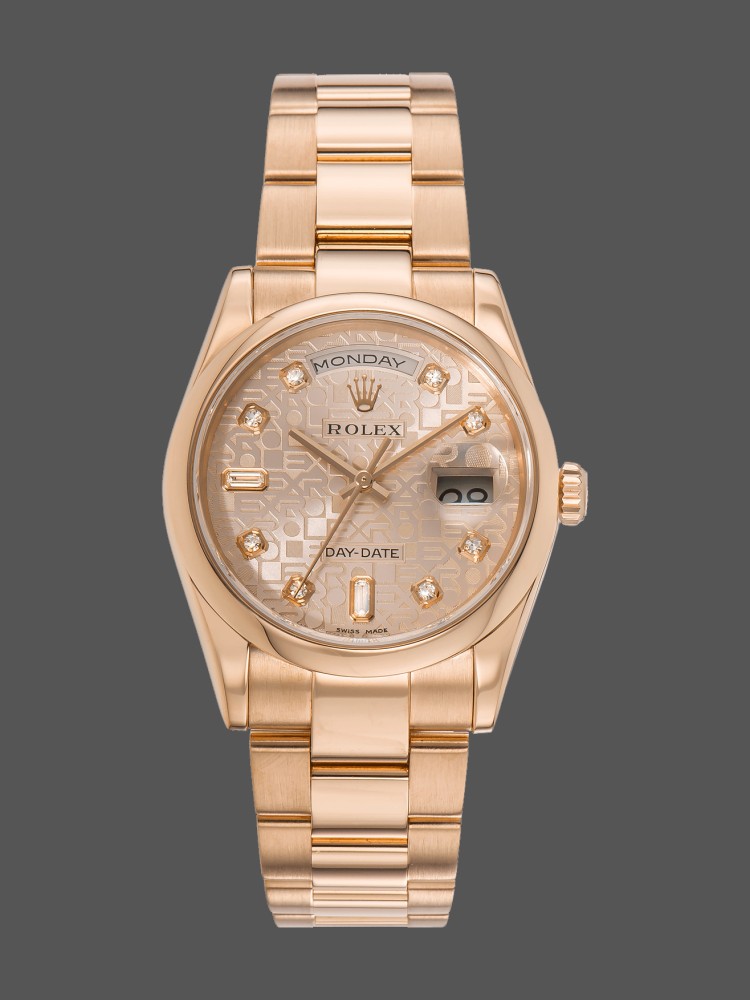 Rolex Day-Date 118205 Jubilee Champagne Dial 36mm Unisex Replica Watch