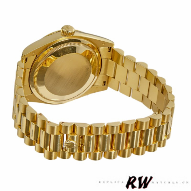 Rolex Day-Date 118338 Champagne Roman Dial Diamond Bezel 36MM Unisex Replica Watch