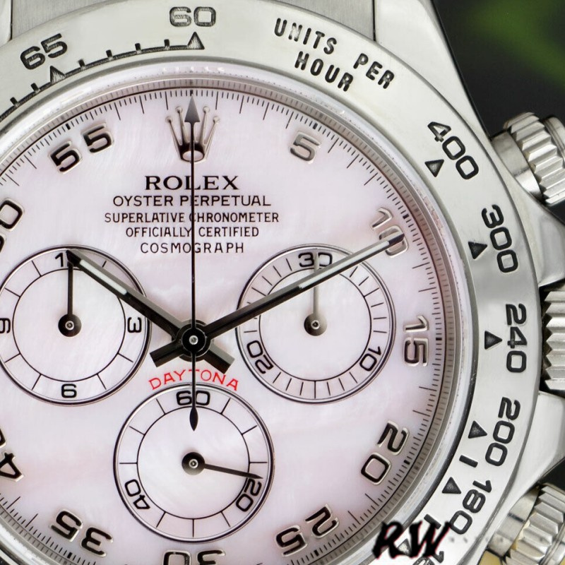 Rolex Daytona 116519 Rose MOP Arabic Pink Strap 40mm Mens Replica Watch